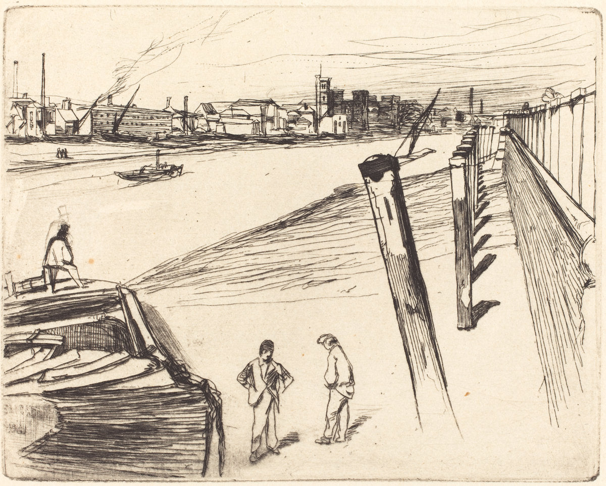 Millbank by James McNeill Whistler (American, 1834 - 1903), 16X12"(A3)Poster Print