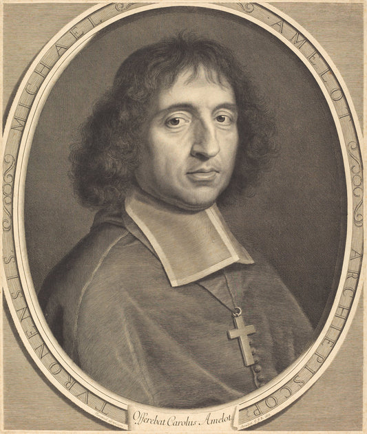 Michel Amelot by Robert Nanteuil (French, 1623 - 1678), 16X12"(A3)Poster Print