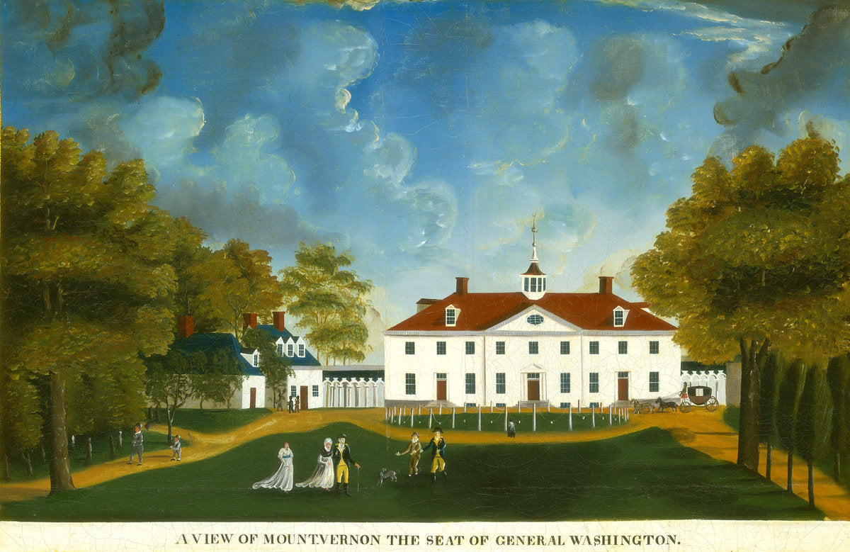 1792 or after by American 18th Century (A View of Mount Vernon), 16X12"(A3)Poster Print