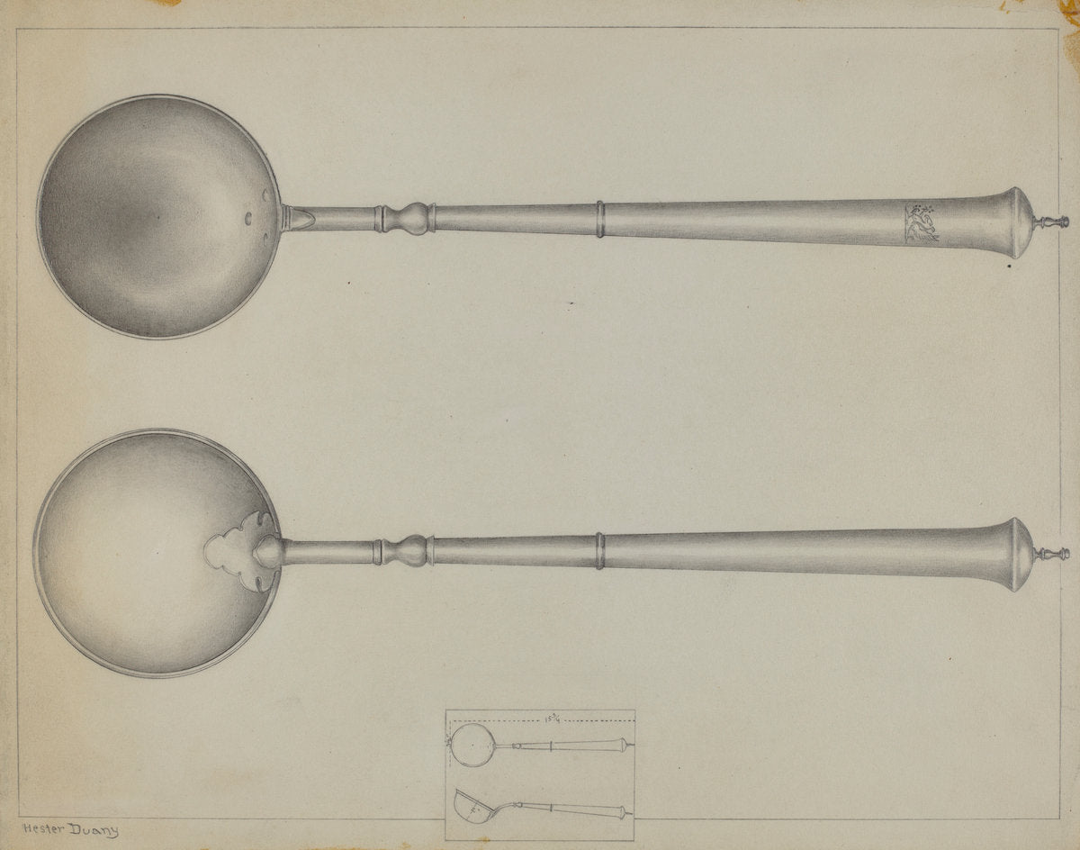 Silver Ladle by Hester Duany (American, 1891 - 1964), 16X12"(A3)Poster Print