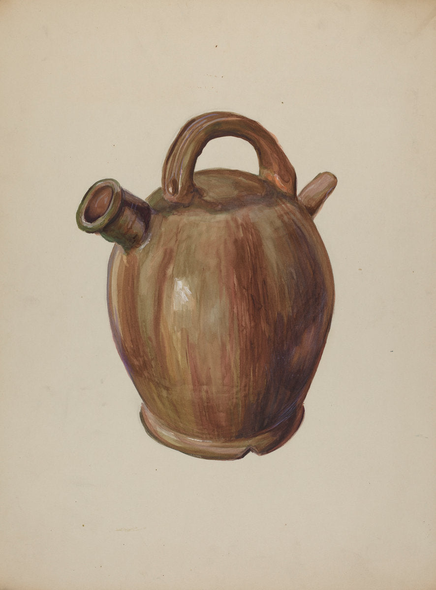 Pa. German Cider Jug by Charles T. Smith (American, active c. 1935), 16X12"(A3)Poster Print
