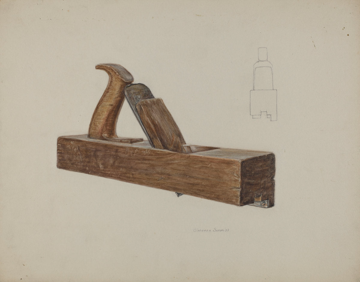 Rabbet Plane by Clarence Secor (American, active c. 1935), 16X12"(A3)Poster Print