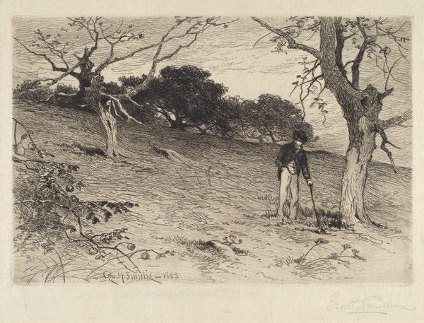 Orchard by George Henry Smillie (American, 1840 - 1921), 16X12"(A3)Poster Print