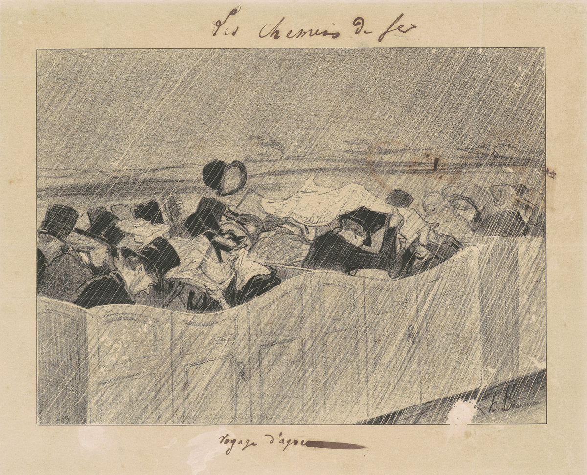 Un Voyage d'Agrément de Paris a Orléons by Honoré Daumier (French, 1808 - 1879), 16X12"(A3)Poster Print