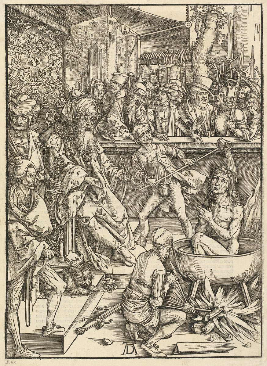 The Martyrdom of Saint John by Albrecht Dürer (German, 1471 - 1528), 16X12"(A3)Poster Print