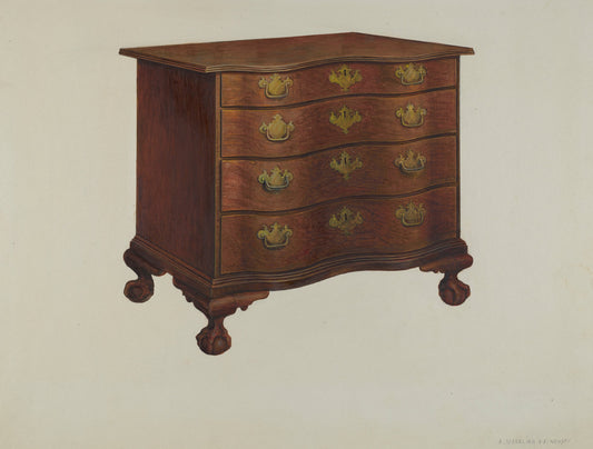 Chest of Drawers by Arsen Maralian and Frank Wenger (American, active c. 1935), 16X12"(A3)Poster Print