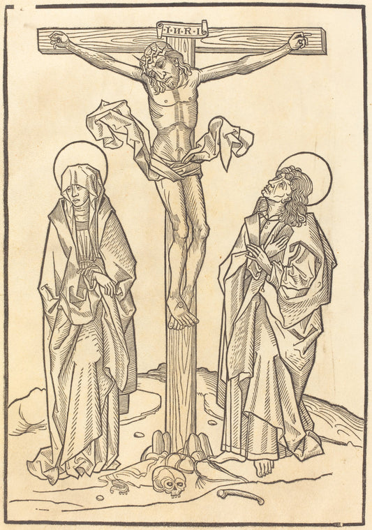 1490 by German 15th Century (Christ on the Cross), 16X12"(A3)Poster Print