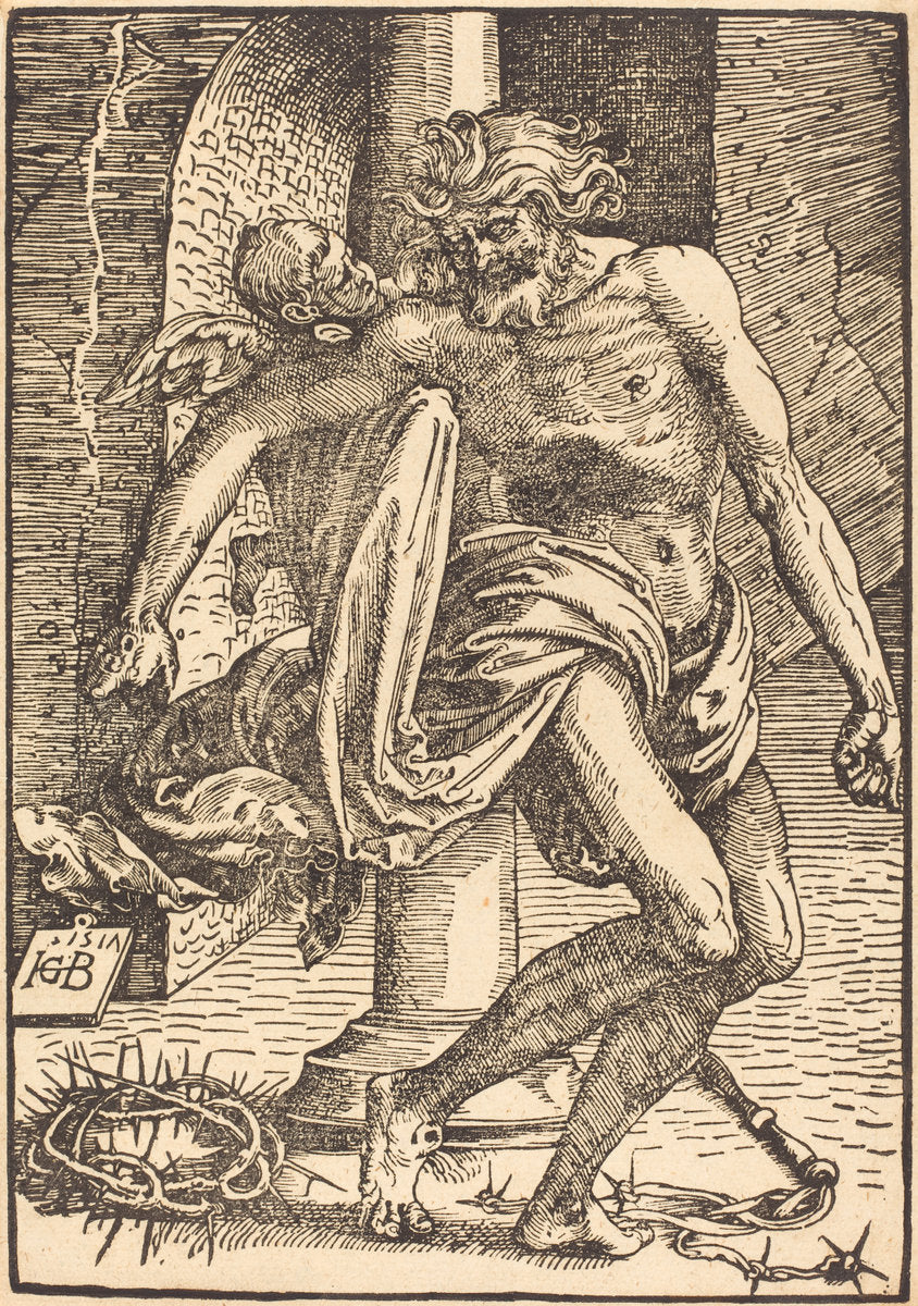 Christ on the Pillar by Hans Baldung Grien (German, 1484/1485 - 1545), 16X12"(A3)Poster Print