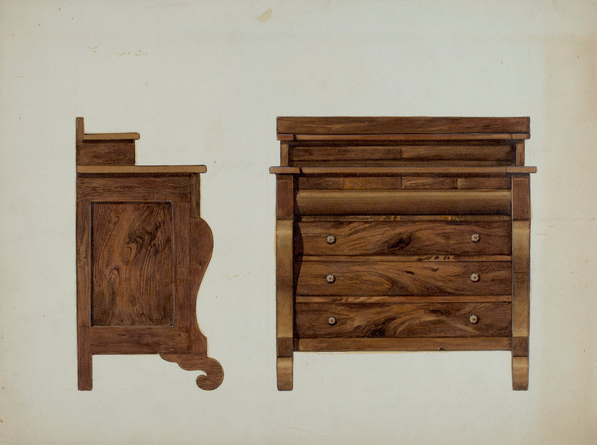 Dresser by Dana Bartlett (American, 1882 - 1957), 16X12"(A3)Poster Print