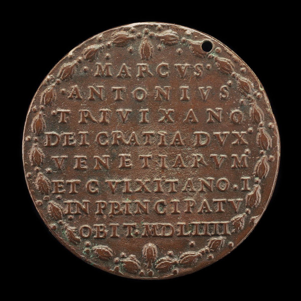 1554 by Italian 16th Century (Inscription in a Wreath [reverse]), 16X12"(A3)Poster Print