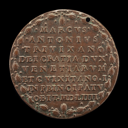 1554 by Italian 16th Century (Inscription in a Wreath [reverse]), 16X12"(A3)Poster Print