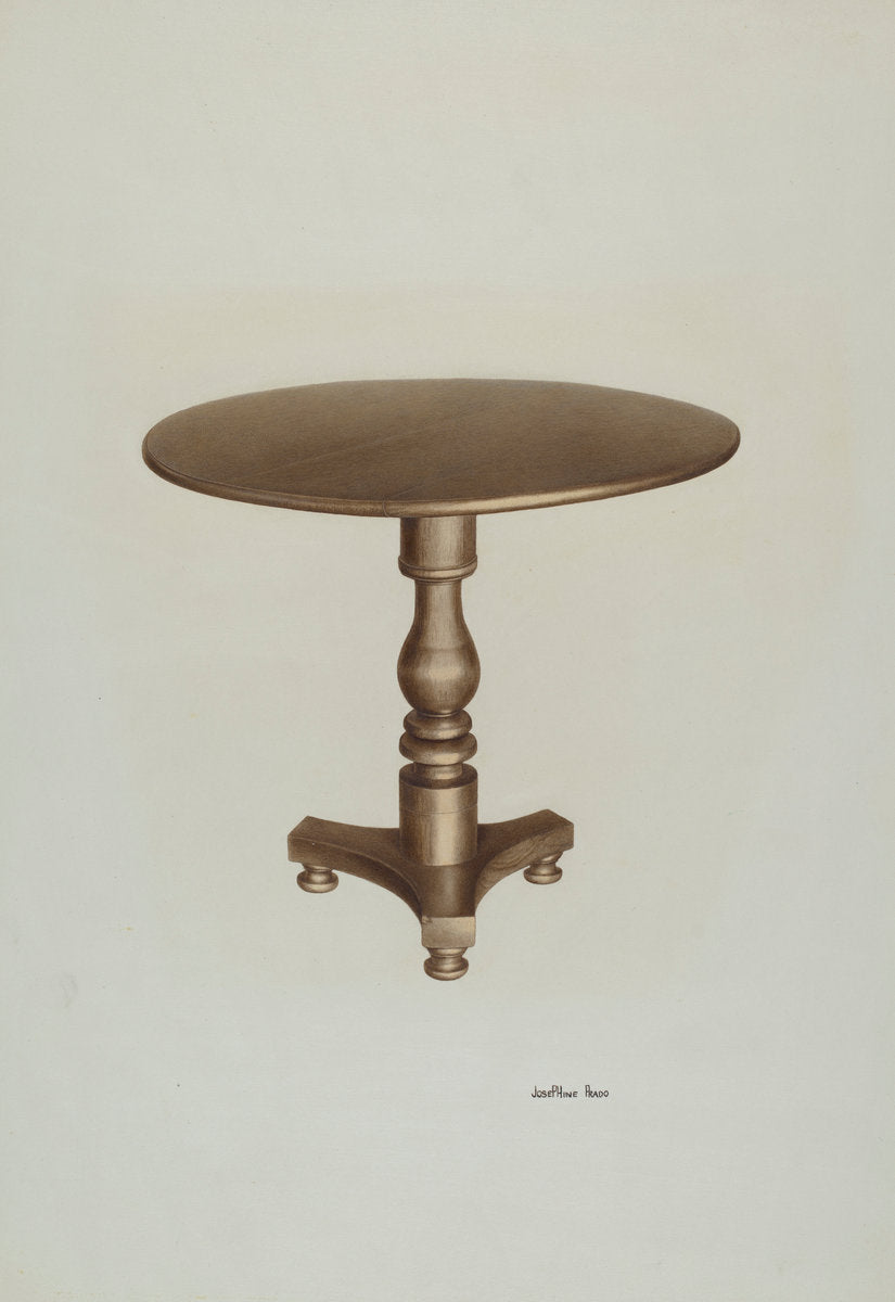 Round Top Table by Josephine Prado (American, active c. 1935), 16X12"(A3)Poster Print