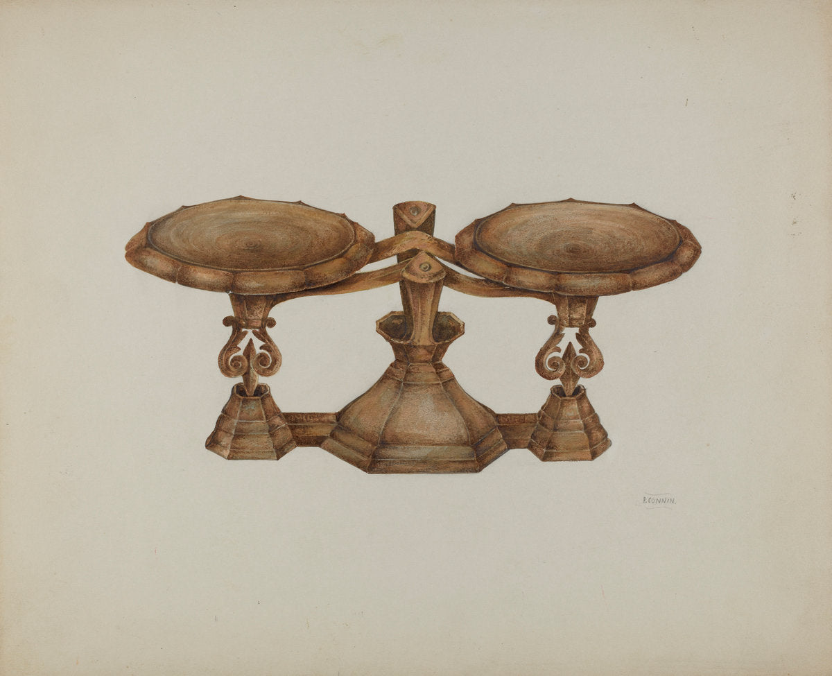 Scales by Peter Connin (American, active c. 1935), 16X12"(A3)Poster Print