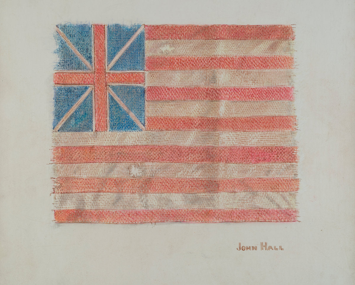 Miniature Revolutionary Flag by John Hall (American, active c. 1935), 16X12"(A3)Poster Print