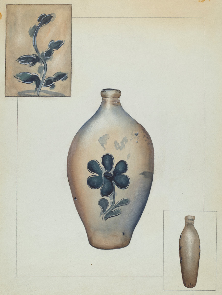 Flask by Alvin Shiren (American, active c. 1935), 16X12"(A3)Poster Print