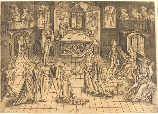 The Ball by Master MZ (German, active c. 1500), 16X12"(A3)Poster Print