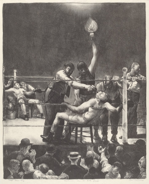 Between Rounds, small, second stone by George Bellows (American, 1882 - 1925), 16X12"(A3)Poster Print