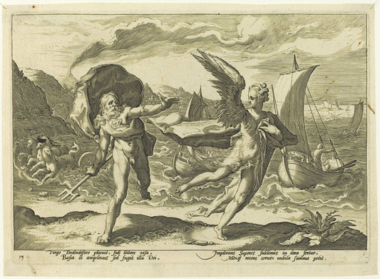 Coronis Changed into a Crow by Workshop of Hendrick Goltzius, after Hendrick Goltzius (Dutch, 17th century), 16X12"(A3)Poster Print