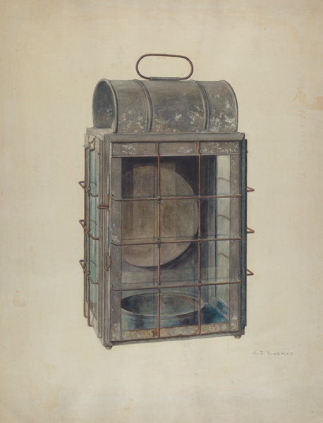Ship's Lantern by Arthur Ringold (American, active c. 1935), 16X12"(A3)Poster Print