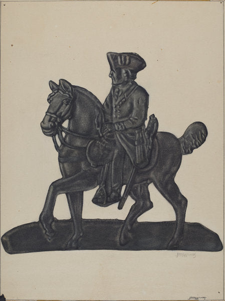 Iron Officer on Horse by John Wilkes (American, active c. 1935), 16X12"(A3)Poster Print