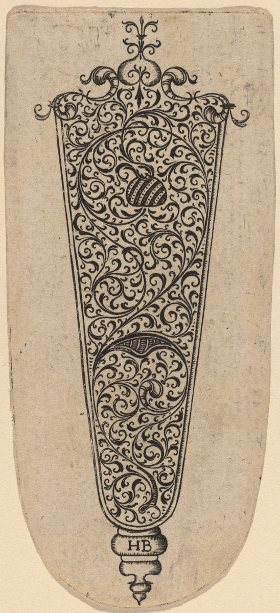 Ornament for Knife Handle by Theodor de Bry (Flemish, 1528 - 1598), 16X12"(A3)Poster Print