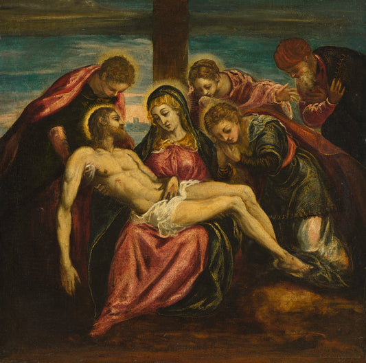 Lamentation by Marco Tintoretto (Venetian, c. 1560 - 1637), 16X12"(A3)Poster Print