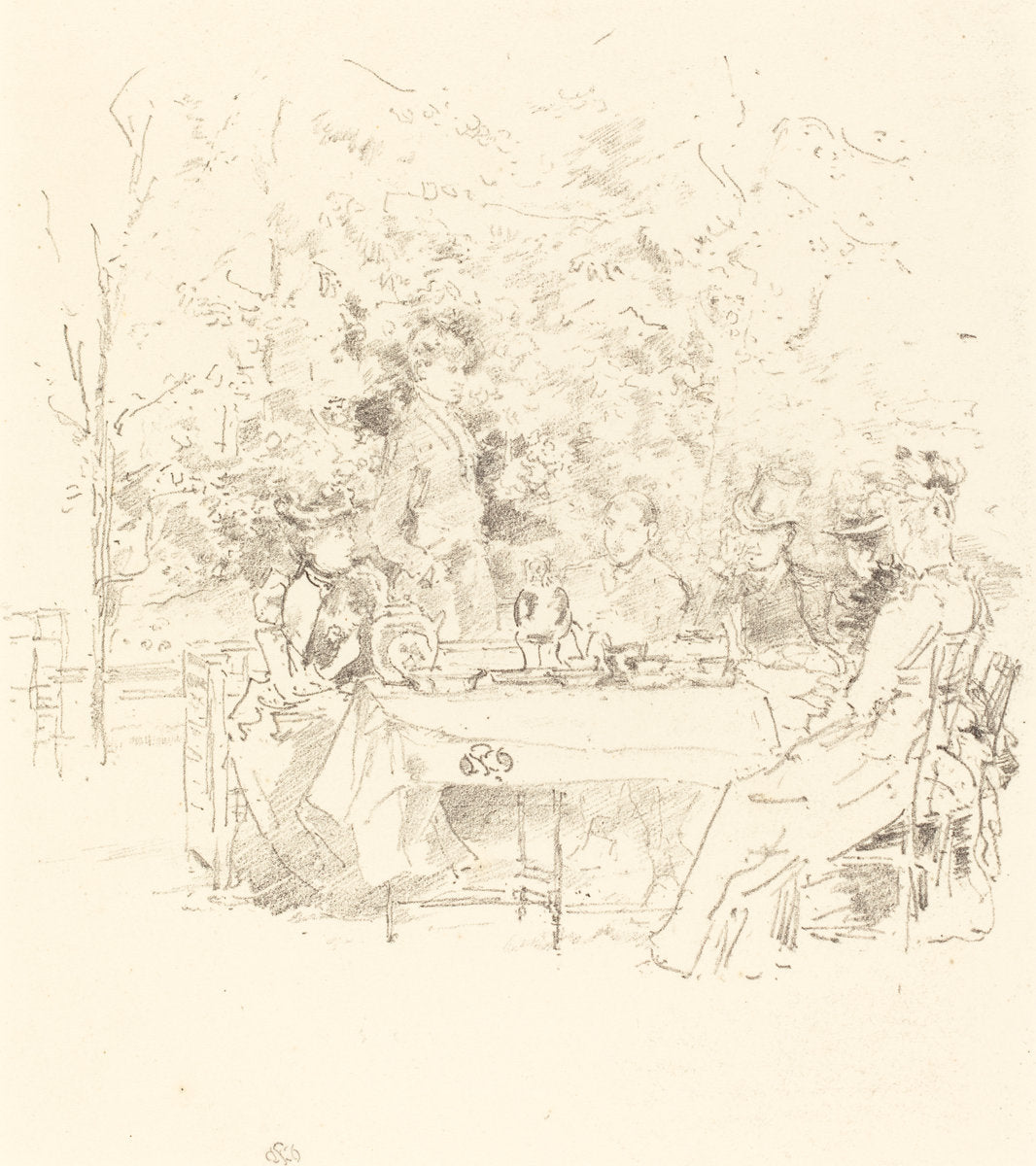 The Garden by James McNeill Whistler (American, 1834 - 1903), 16X12"(A3)Poster Print