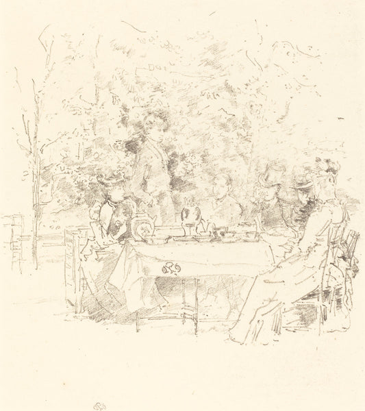 The Garden by James McNeill Whistler (American, 1834 - 1903), 16X12"(A3)Poster Print