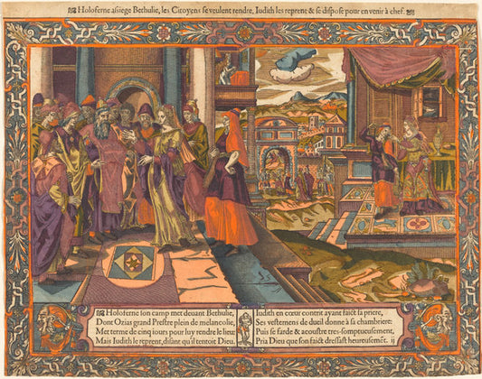 c. 1575 by French 16th Century (Judith Goes to the Camp of Holofernes), 16X12"(A3)Poster Print