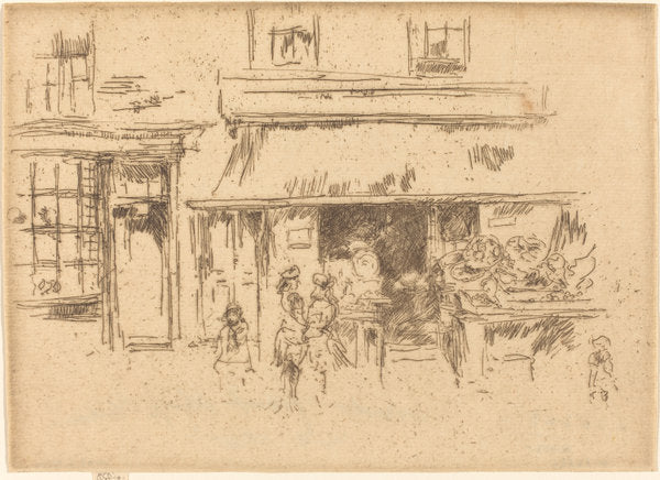 Exeter Street by James McNeill Whistler (American, 1834 - 1903), 16X12"(A3)Poster Print