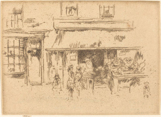 Exeter Street by James McNeill Whistler (American, 1834 - 1903), 16X12"(A3)Poster Print