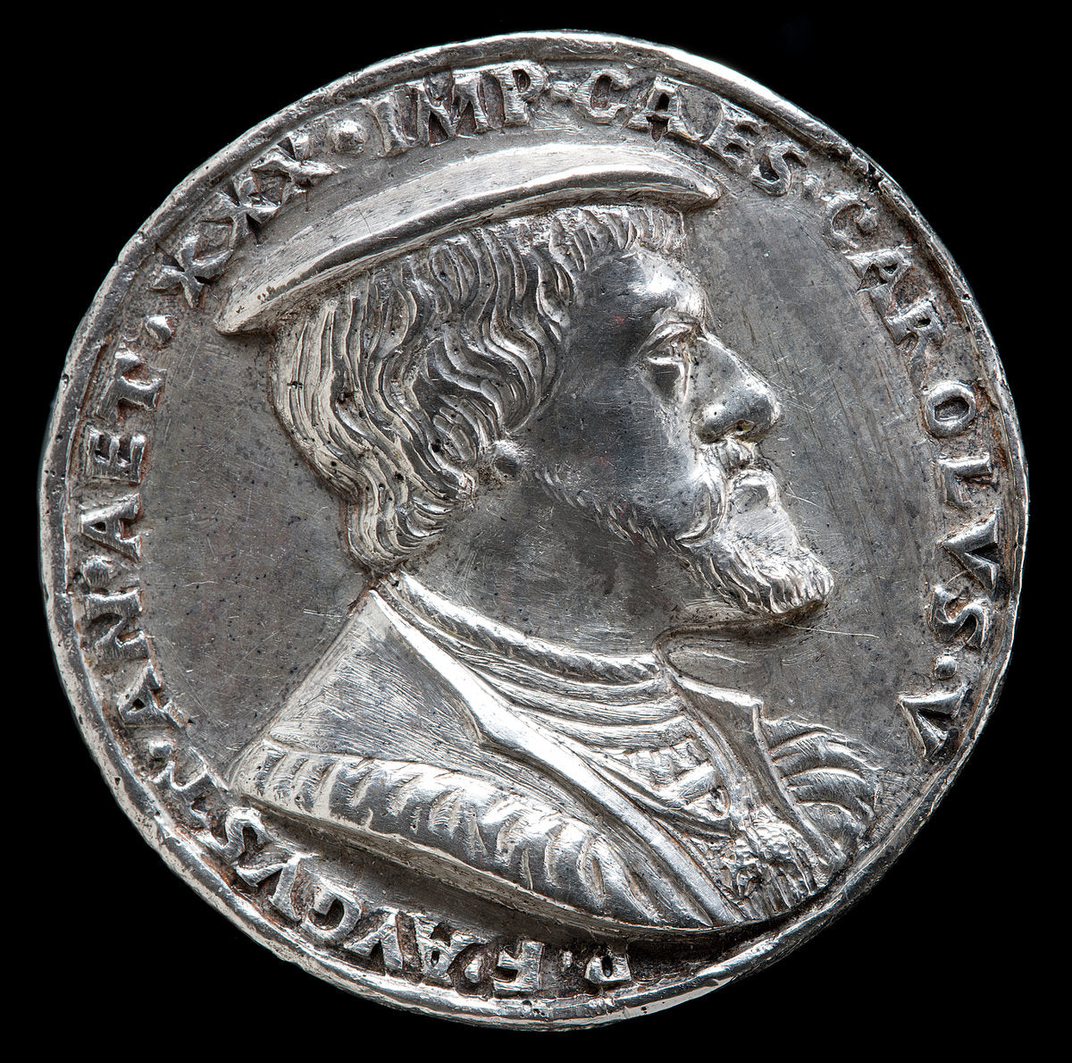 Charles V, 1500-1558, King of Spain 1516-1556, Holy Roman Emperor 1519 [obverse] by Matthes Gebel (German, c. 1500 - 1574), 16X12"(A3)Poster Print