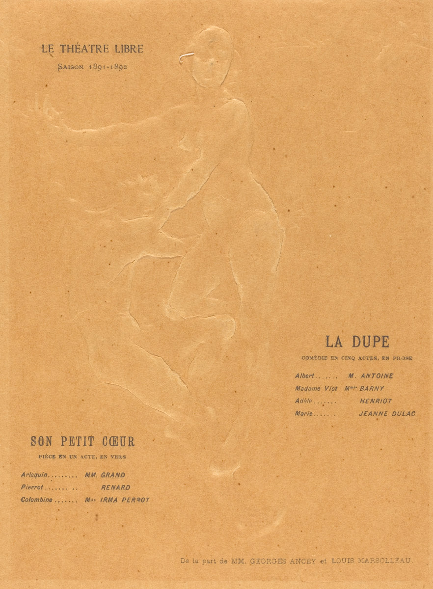La Dupe; Son petit coeur by Alexandre Charpentier (French, 1856 - 1909), 16X12"(A3)Poster Print