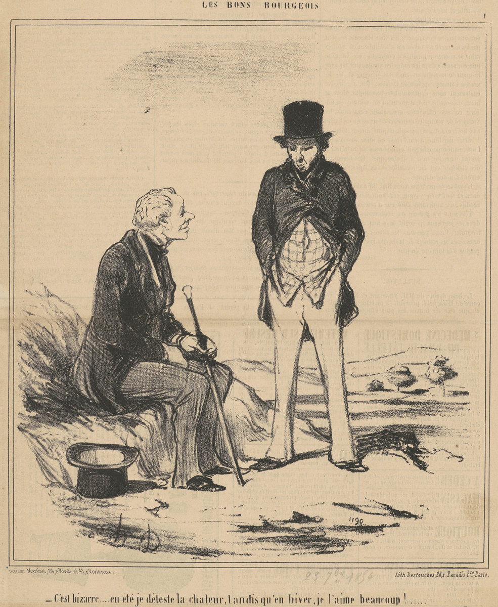 C'est bizarre ... été by Honoré Daumier (French, 1808 - 1879), 16X12"(A3)Poster Print