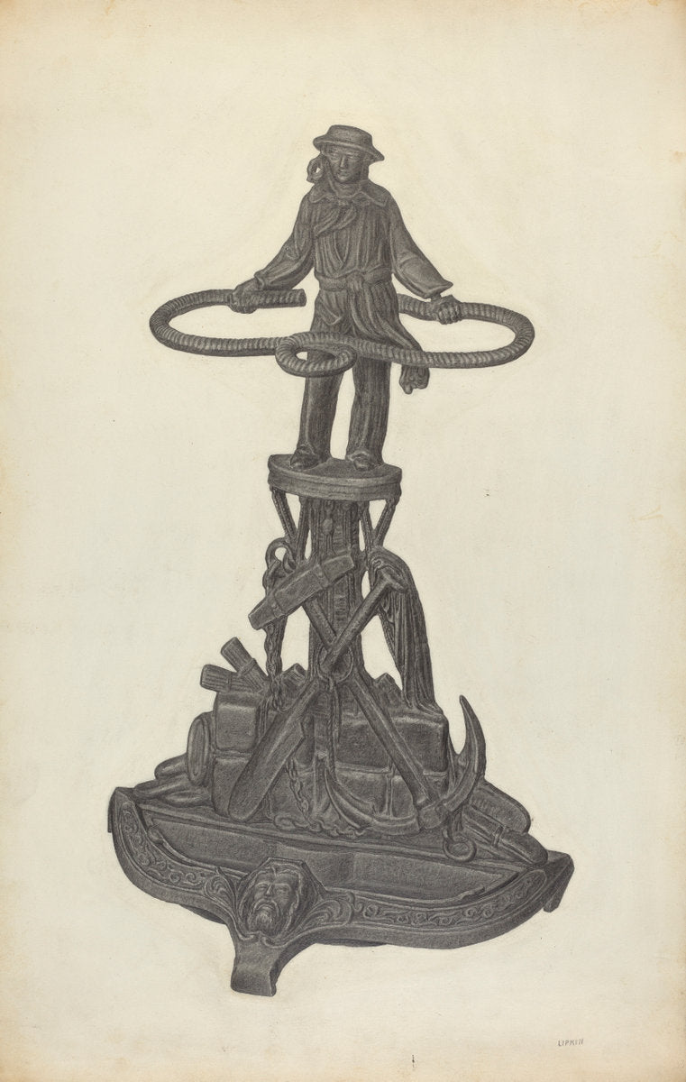 Umbrella Stand by Jacob Lipkin (American, active c. 1935), 16X12"(A3)Poster Print