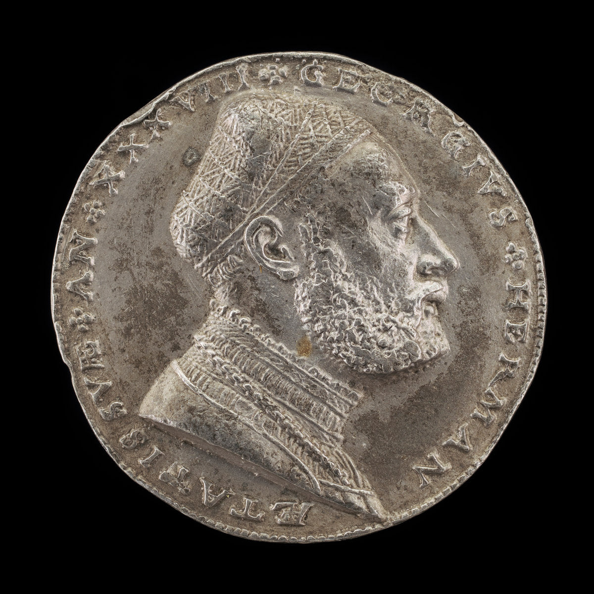 Georg Hermann, 1491-1552, German Philospher [obverse] by Matthes Gebel (German, c. 1500 - 1574), 16X12"(A3)Poster Print