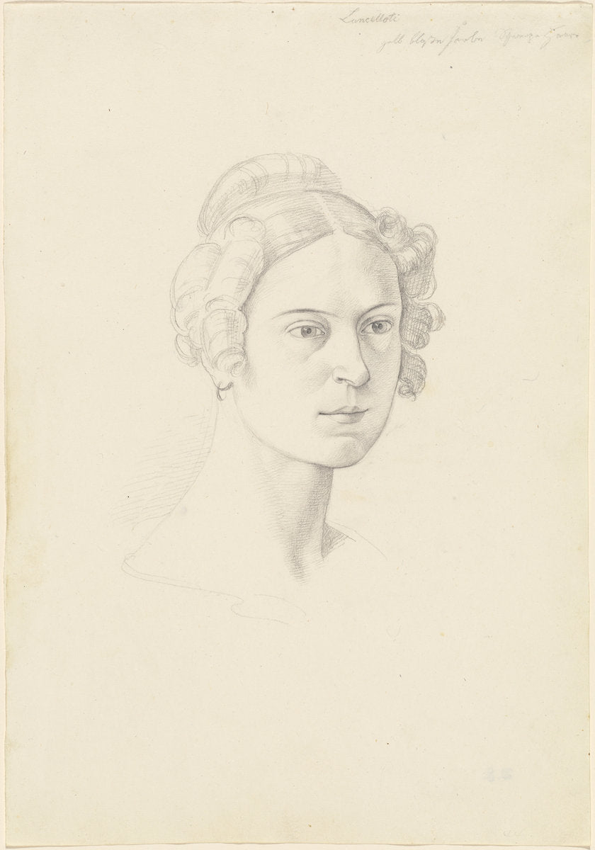 Giuseppina Massimi, Principessa Lancellotti di Lauro by Josef von Führich (Austrian, 1800 - 1876), 16X12"(A3)Poster Print