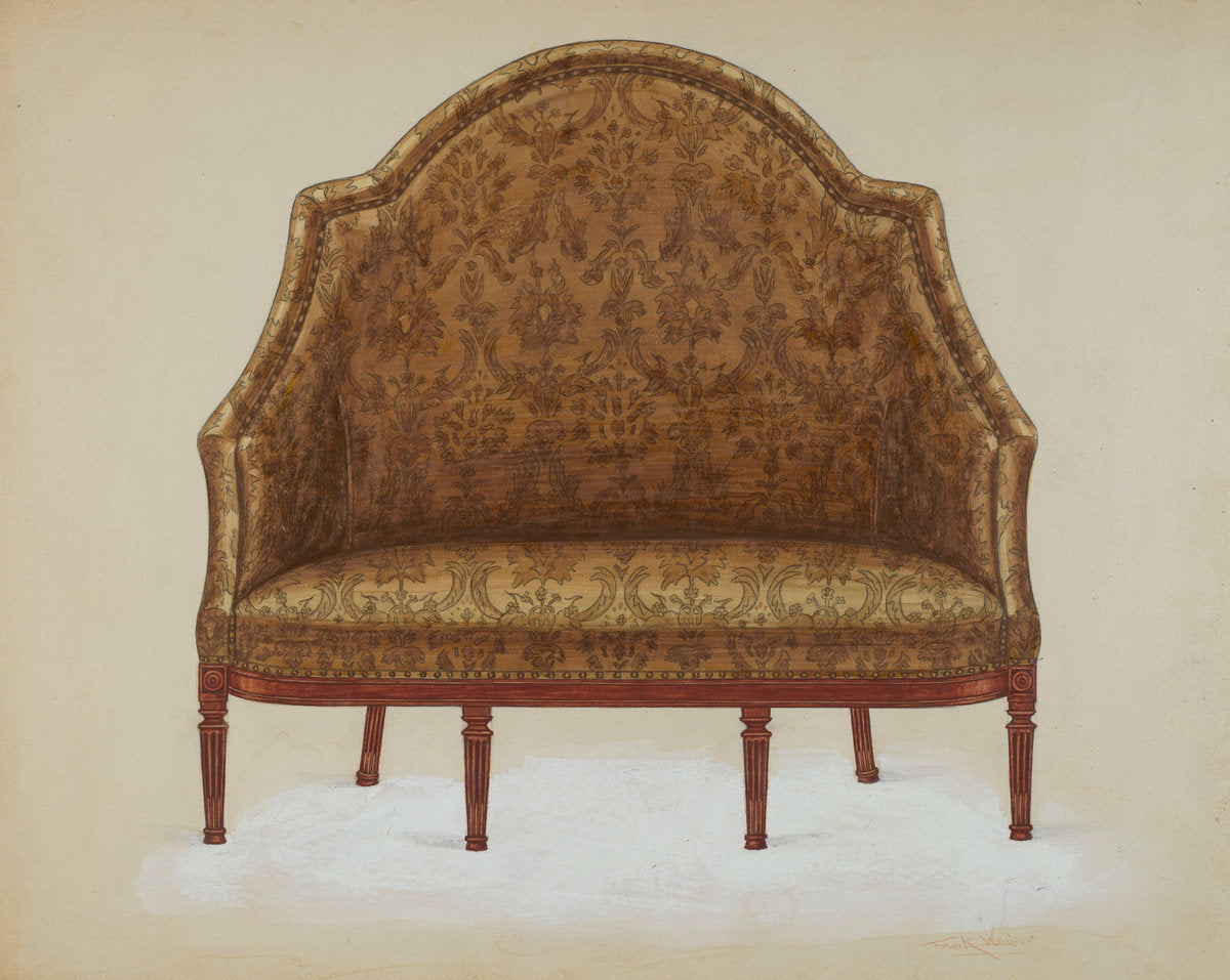 Sofa by Frank Wenger (American, active c. 1935), 16X12"(A3)Poster Print