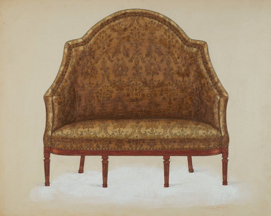 Sofa by Frank Wenger (American, active c. 1935), 16X12"(A3)Poster Print