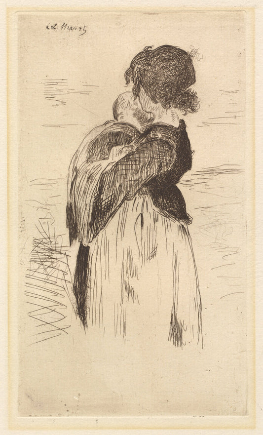 The Little Girl (Le petite fille) by Edouard Manet (French, 1832 - 1883), 16X12"(A3)Poster Print
