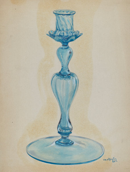 Candlestick by Ralph Atkinson (American, active c. 1935), 16X12"(A3)Poster Print