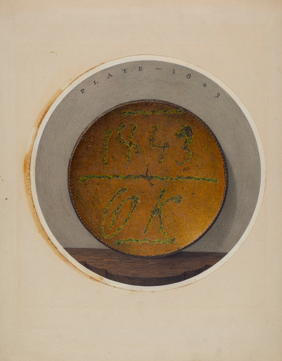 Pie Plate by John Matulis (American, 1910 - 2000), 16X12"(A3)Poster Print