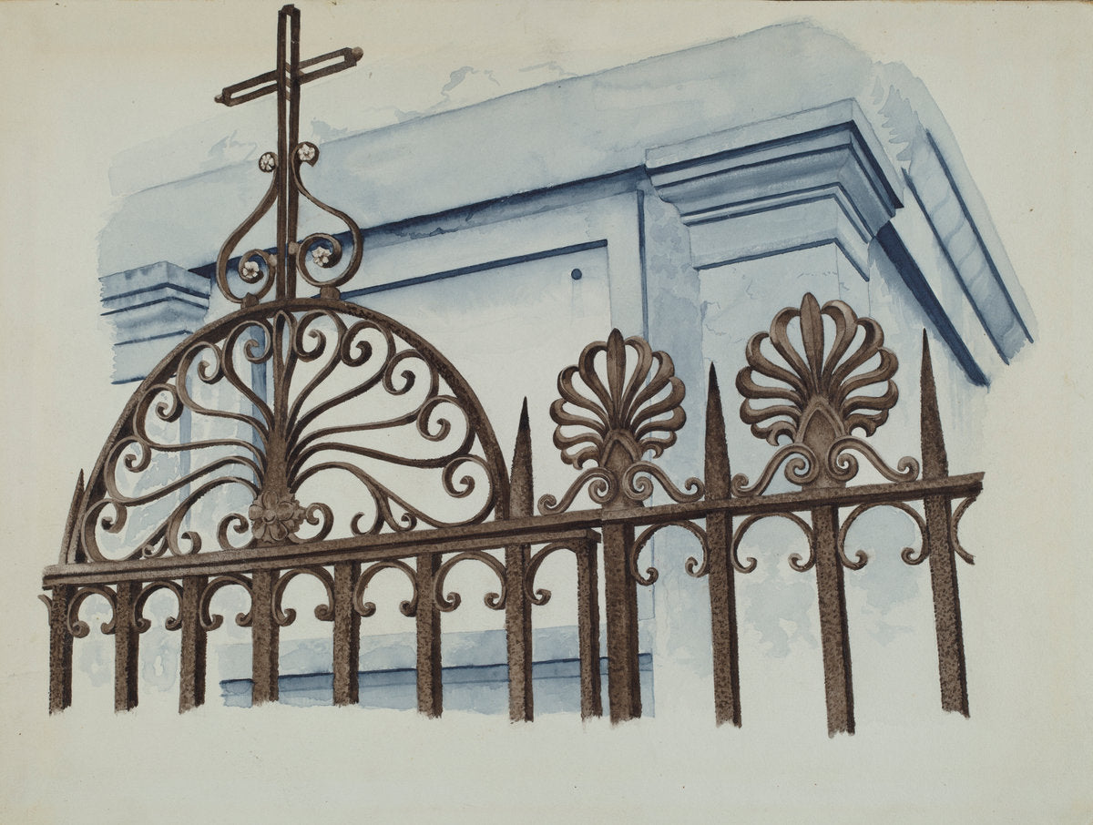 Cast and Wrought Iron Ornament by Ray Price (American, active c. 1935), 16X12"(A3)Poster Print