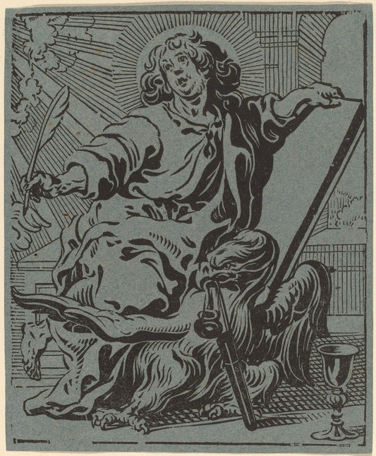 Saint John by Anthonis Sallaert (Flemish, c. 1590 - 1658), 16X12"(A3)Poster Print