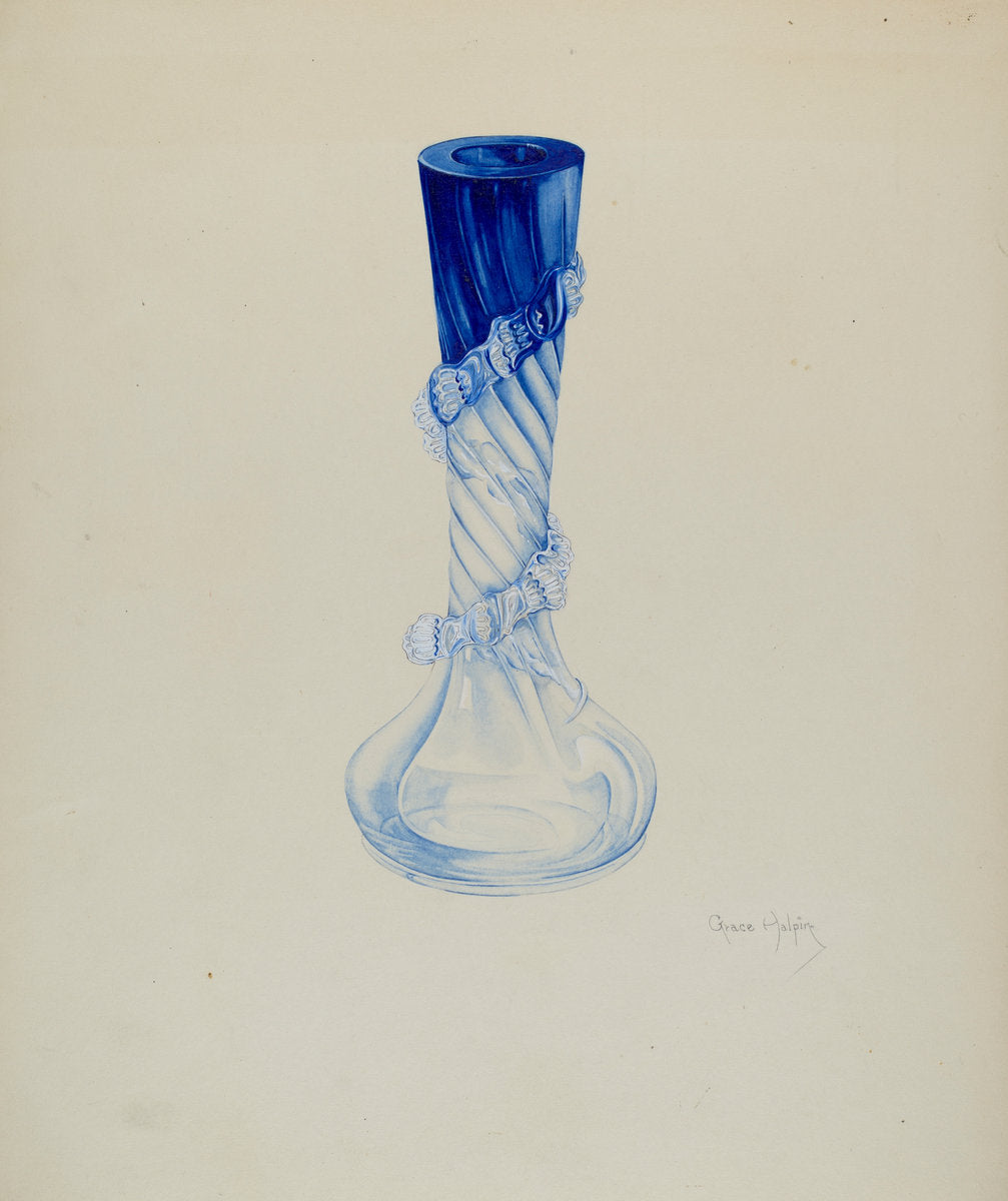 Vase by Grace Halpin (American, active c. 1935), 16X12"(A3)Poster Print