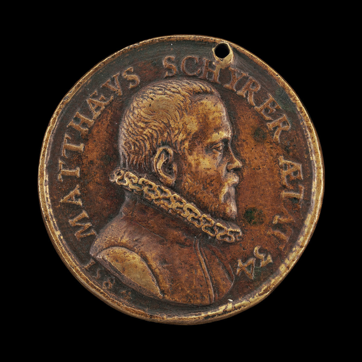 Matthaus Schyrer, born 1550, Printer [obverse] by Valentin Maler (German, c. 1540  - 1603), 16X12"(A3)Poster Print