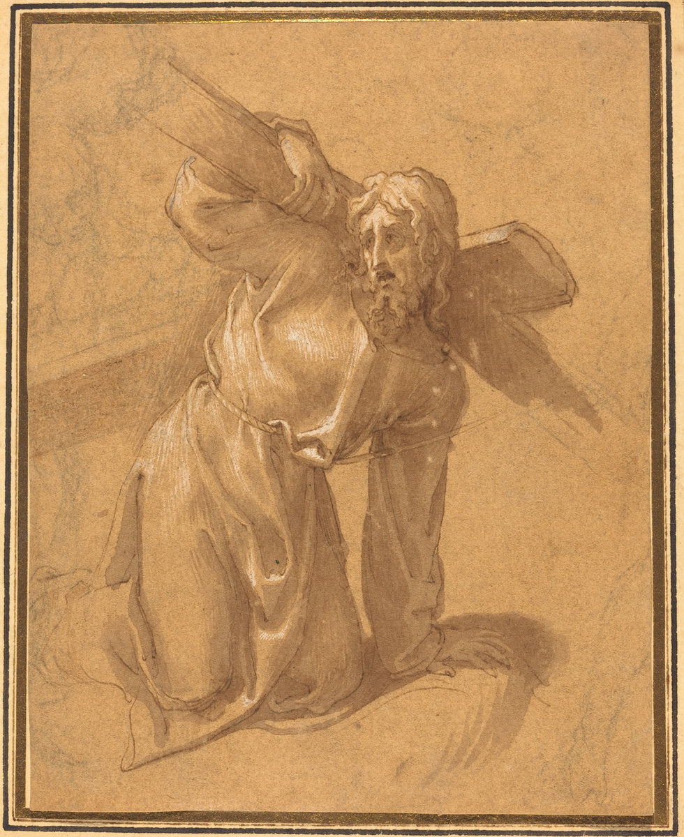 Christ Falling under the Cross by Follower of Francesco Salviati (Florentine, 1510 - 1563), 16X12"(A3)Poster Print
