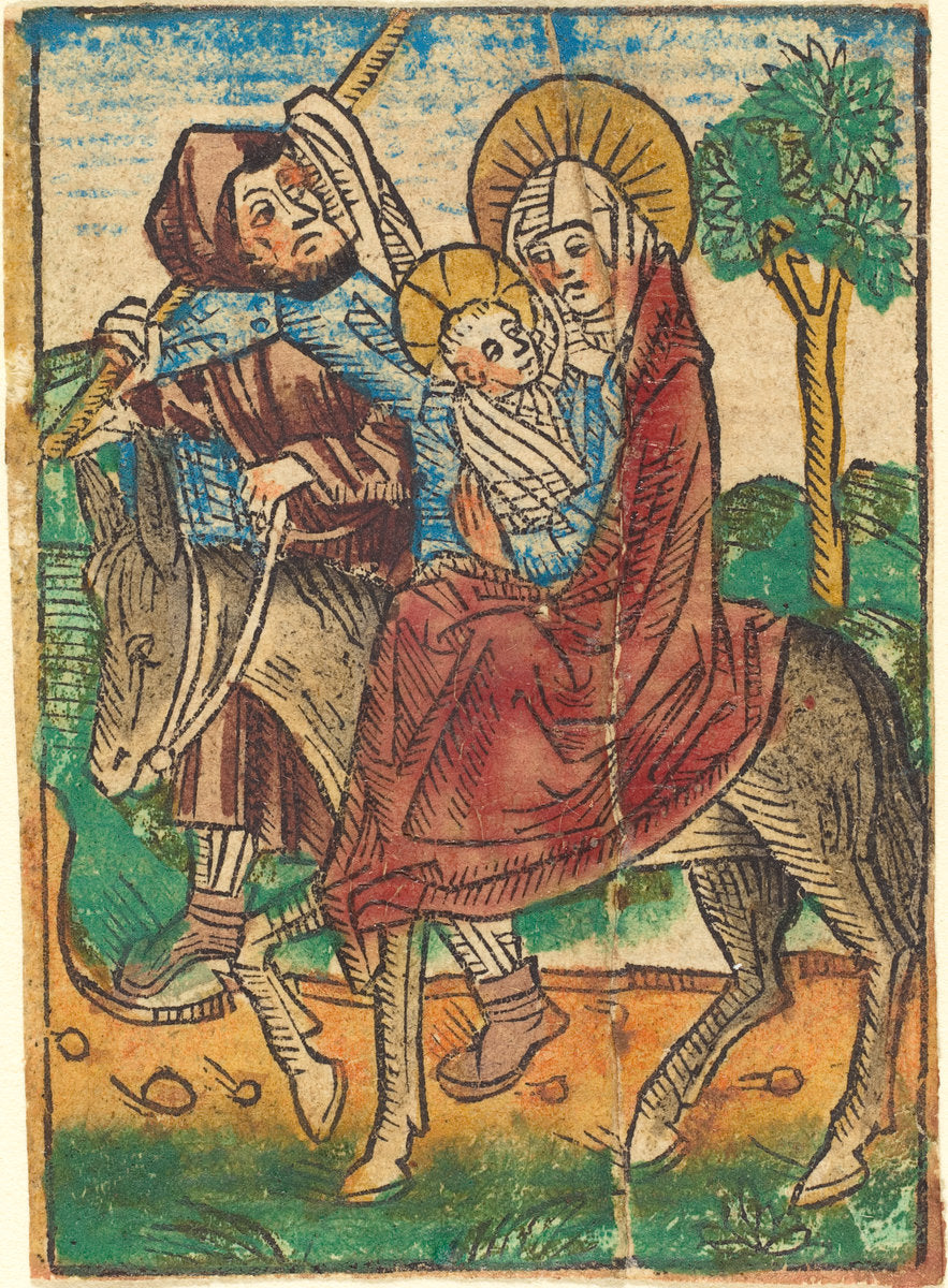 c. 1490 by German 15th Century (The Flight into Egypt), 16X12"(A3)Poster Print