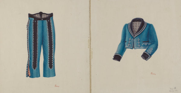 Jacket and Pants by Hal Blakeley (American, active c. 1935), 16X12"(A3)Poster Print