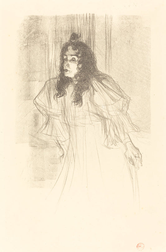 Miss May Belfort Bare-Headed (Miss May Belfort en cheveux) by Henri de Toulouse-Lautrec (French, 1864 - 1901), 16X12"(A3)Poster Print